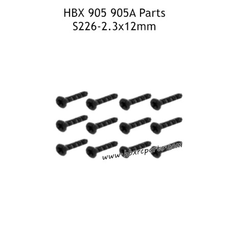 HAIBOXING 905 905A Parts KBHO2.3X12mm Countersunk Self Tapping Screws S226