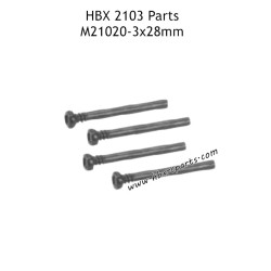 HAIBOXING HBX 2103 Parts 3X28mm Front Upper Suspension Hinge Bolts M21020