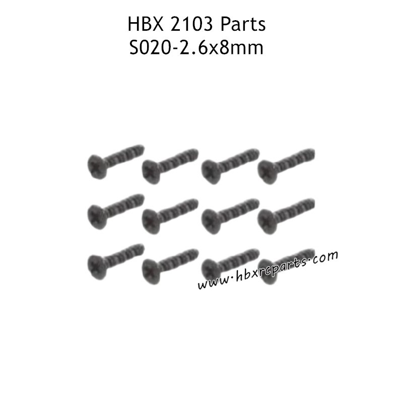 HAIBOXING HBX 2103 Parts KBHO2.6X8mm Countersunk Self Tapping Screws S020 HAIBOXING HBX 2103 Parts KBHO2.6X8mm Countersunk Self Tapping Screws S020