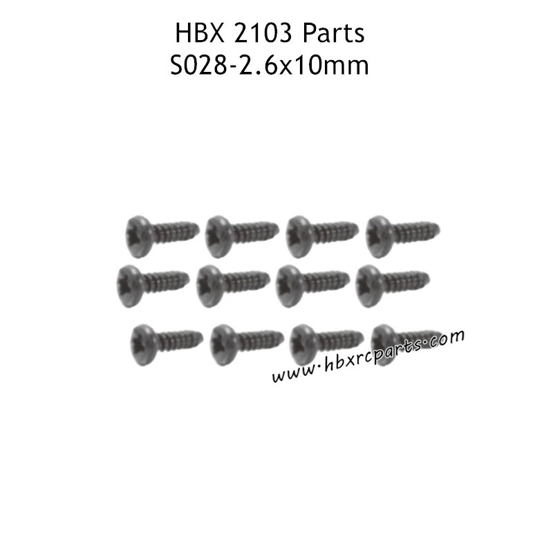 HAIBOXING HBX 2103 Parts BMHO2.6X10MM Pan Head Mechanical Screws S028 HAIBOXING HBX 2103 Parts BMHO2.6X10MM Pan Head Mechanical Screws S028