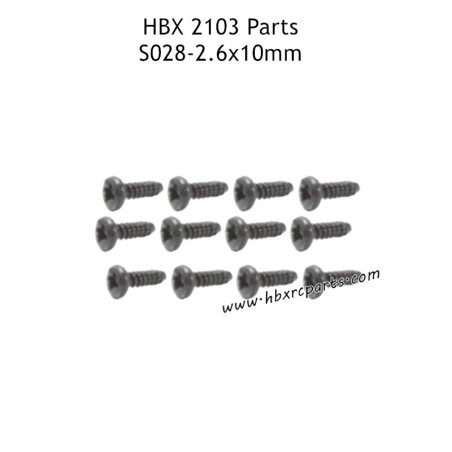 HAIBOXING HBX 2103 Parts BMHO2.6X10MM Pan Head Mechanical Screws S028