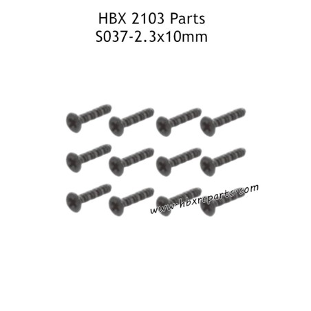HAIBOXING HBX 2103 Parts KBHO2.3X10mm Countersunk Self Tapping Screws S037