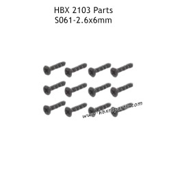 HAIBOXING HBX 2103 Parts KBHO2.6X6mm Countersunk Self Tapping Screws S061