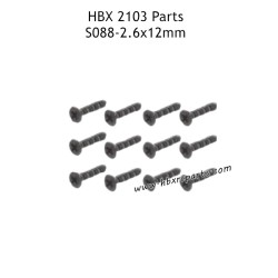 HAIBOXING HBX 2103 Parts KBHO2.6X12mm Countersunk Self Tapping Screws S088