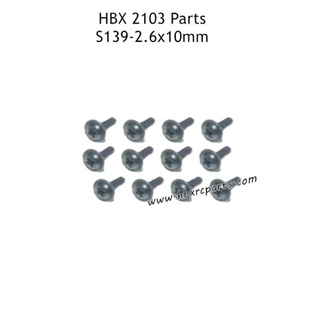 HAIBOXING HBX 2103 Parts PWTHO2.6X10mm Flange Head Self Tapping Screws S139