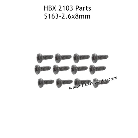 HAIBOXING HBX 2103 Parts PBHO2.6X8mm Pan Head Self Tapping Screws S163
