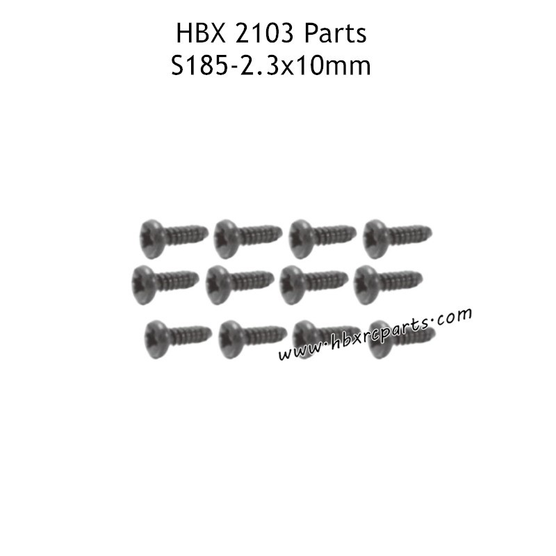 HAIBOXING HBX 2103 Parts BBHO2.3x10mm Pan Head Self Tapping Screws S185 HAIBOXING HBX 2103 Parts BBHO2.3x10mm Pan Head Self Tapping Screws S185