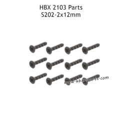 HAIBOXING HBX 2103 Parts KBHO2X12MM Countersunk Self Tapping Screws S202