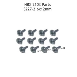 HAIBOXING HBX 2103 Parts PWTHO2.6X12mm Flange Head Self Tapping Screws S227