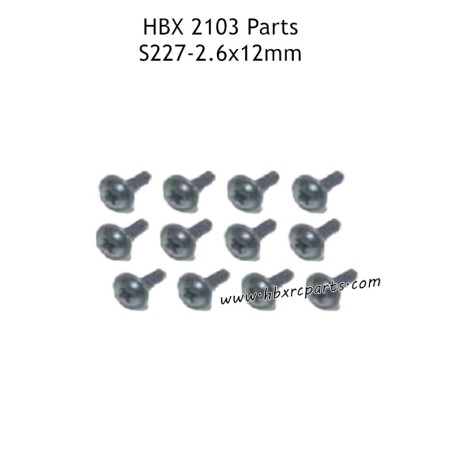 HAIBOXING HBX 2103 Parts PWTHO2.6X12mm Flange Head Self Tapping Screws S227