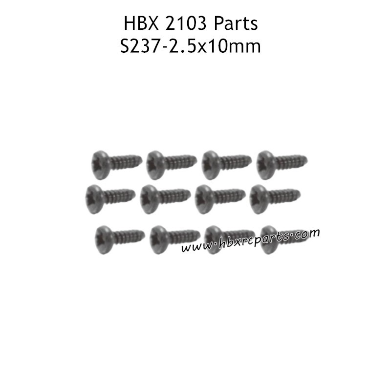 HAIBOXING HBX 2103 Parts BMHO2.5X10MM Pan Head Fine Thread Screws S237 HAIBOXING HBX 2103 Parts BMHO2.5X10MM Pan Head Fine Thread Screws S237