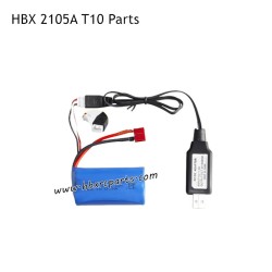 HBX 2105A T10 RC Car Parts 7.4V 1500mAh Battery T-Plug and USB Charger