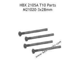 HAIBOXING HBX 2105A T10 RC Truck Parts 3X28mm Front Upper Suspension Hinge Bolts M21020