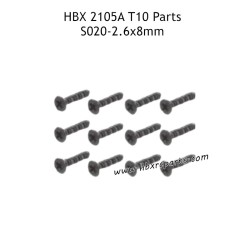 HAIBOXING HBX 2105A T10 RC Truck Parts KBHO2.6X8mm Pan Countersunk Self Tapping Screws S020