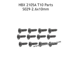 HAIBOXING HBX 2105A T10 RC Truck Parts PBHO2.6X10mm Pan Head Self Tapping Screws S029