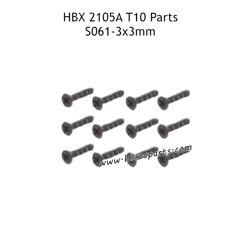 HAIBOXING HBX 2105A T10 RC Truck Parts KBHO2.6X6mm Countersunk Self Tapping Screws S061 HAIBOXING HBX 2105A T10 RC Truck Parts KBHO2.6X6mm Countersunk Self Tapping Screws S061