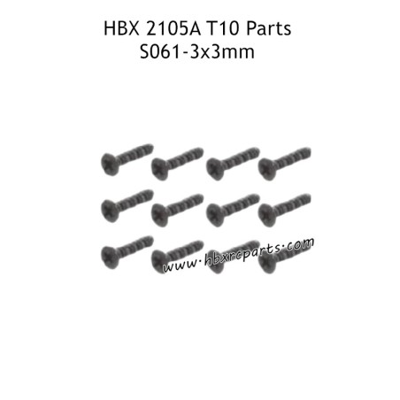 HAIBOXING HBX 2105A T10 RC Truck Parts KBHO2.6X6mm Countersunk Self Tapping Screws S061