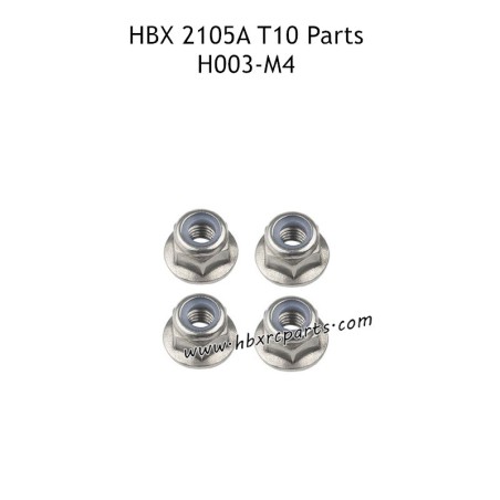 HBX 2105A T10 RC Car Parts M4 Flange Locknut H003
